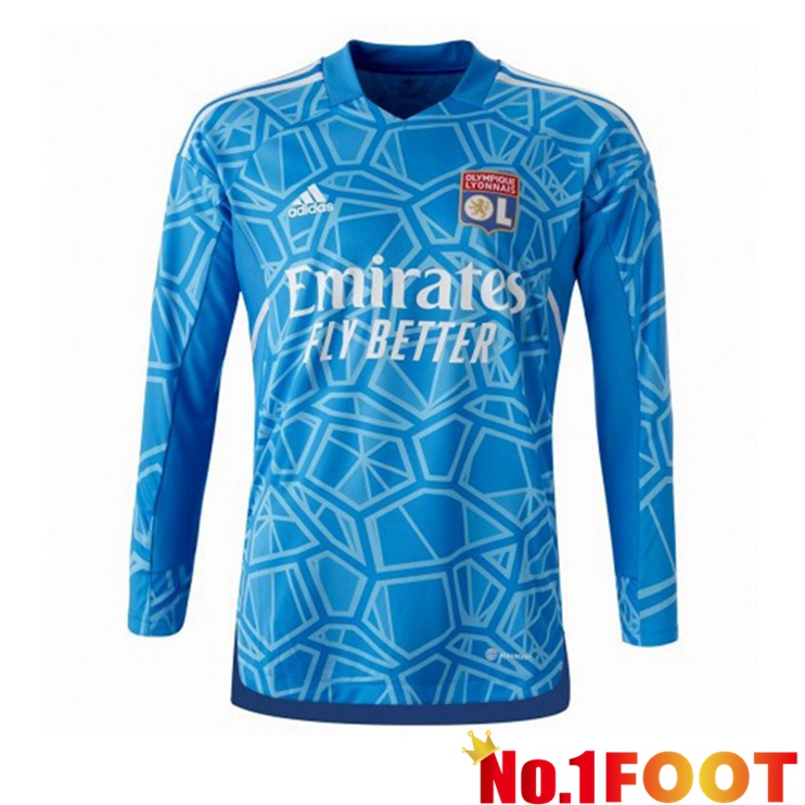 Lyon OL Goalkeeper Jersey Long Sleeve Blue 2022/2023