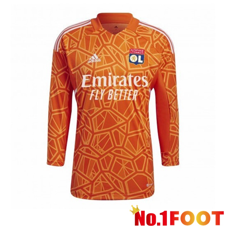 Lyon OL Goalkeeper Jersey Long Sleeve Orange 2022/2023