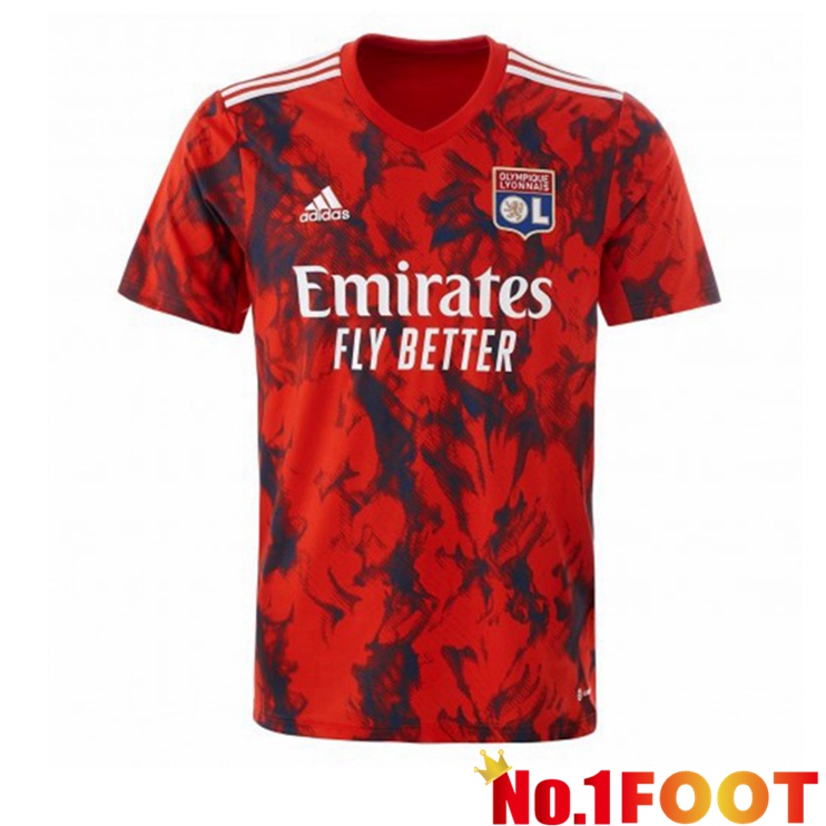 Lyon OL Soccer Jersey Away Red 2022/2023