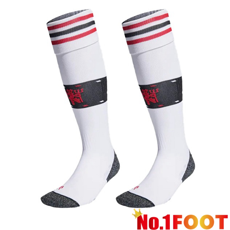 Manchester United Soccer Socks Away White 2022/2023