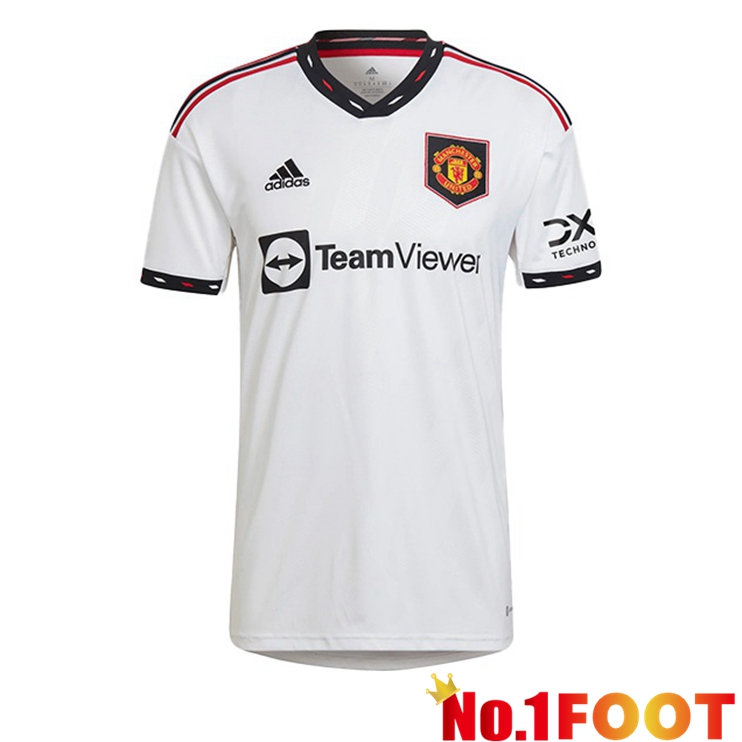 Manchester United Soccer Jersey Away White 2022/2023