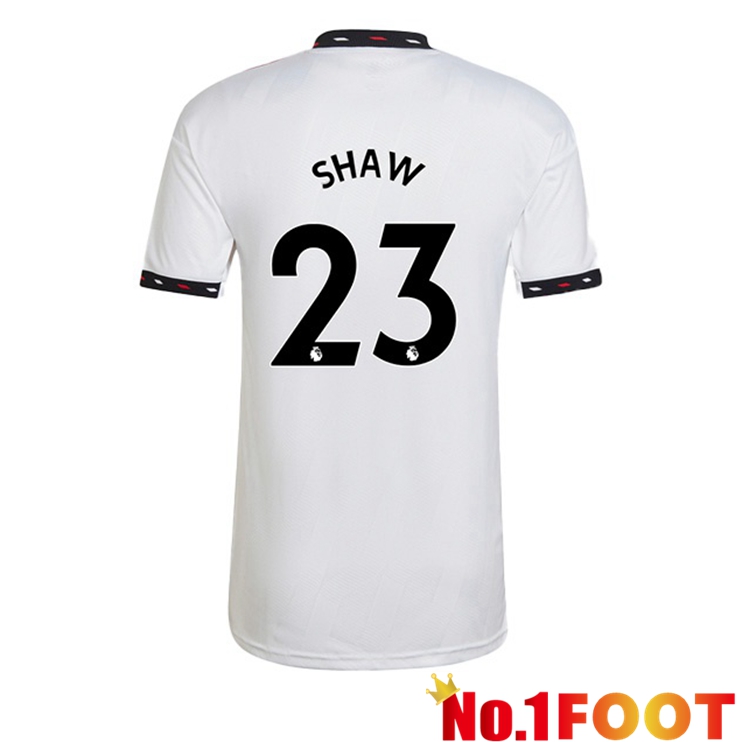 Manchester United (SHAW 23) Soccer Jersey Away White 2022/2023