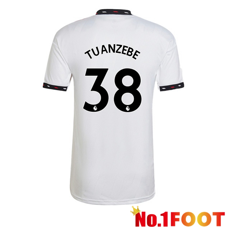 Manchester United (TUANZEBE 38) Soccer Jersey Away White 2022/2023