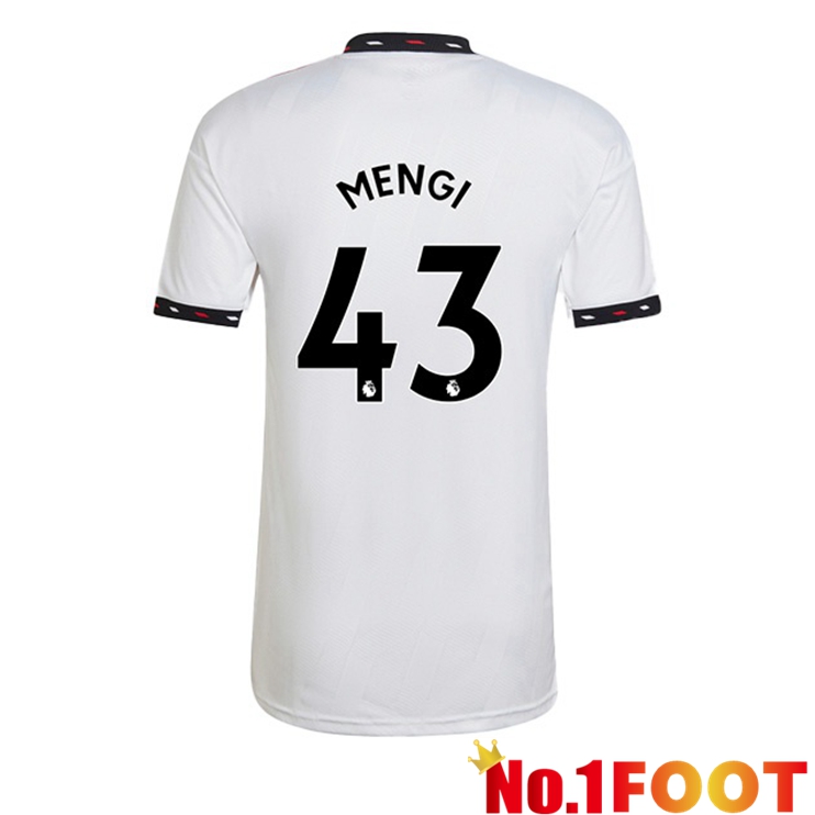 Manchester United (MENGI 43) Soccer Jersey Away White 2022/2023 - Click Image to Close