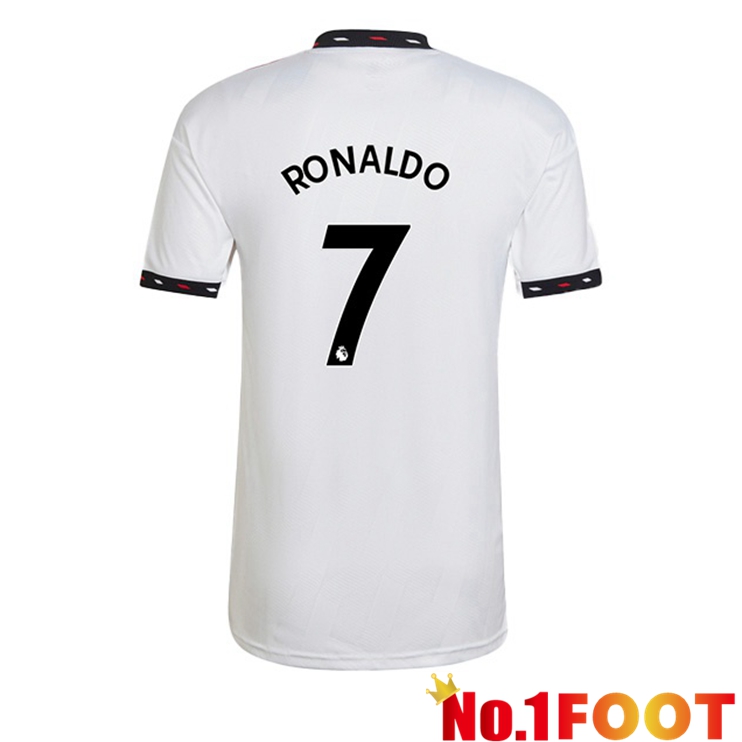 Manchester United (RONALDO 7) Soccer Jersey Away White 2022/2023