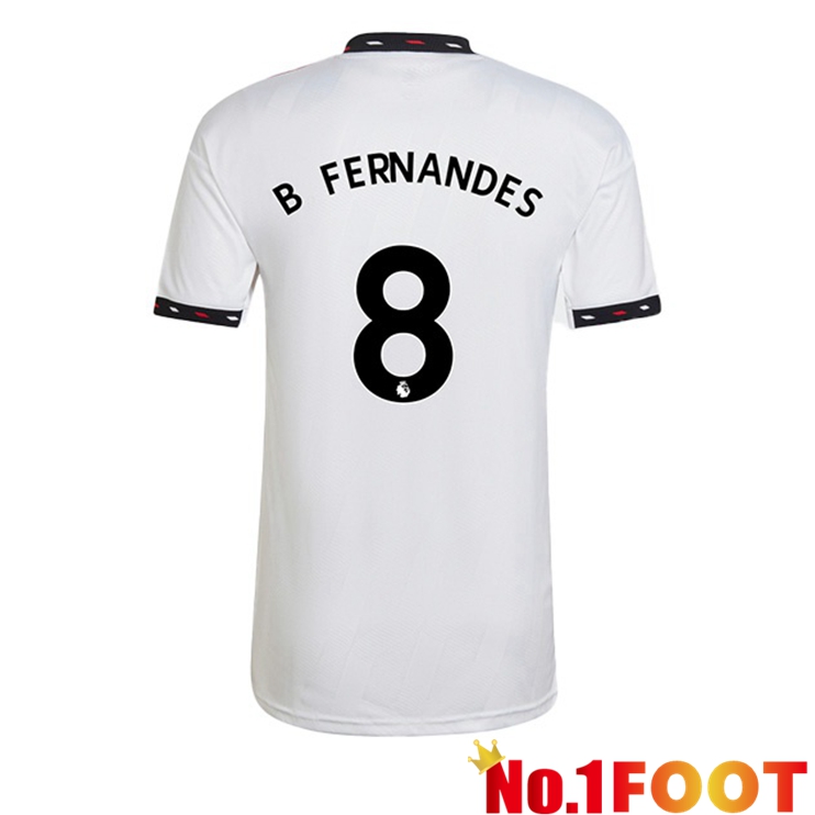 Manchester United (B. FERNANDES 8) Soccer Jersey Away White 2022/2023