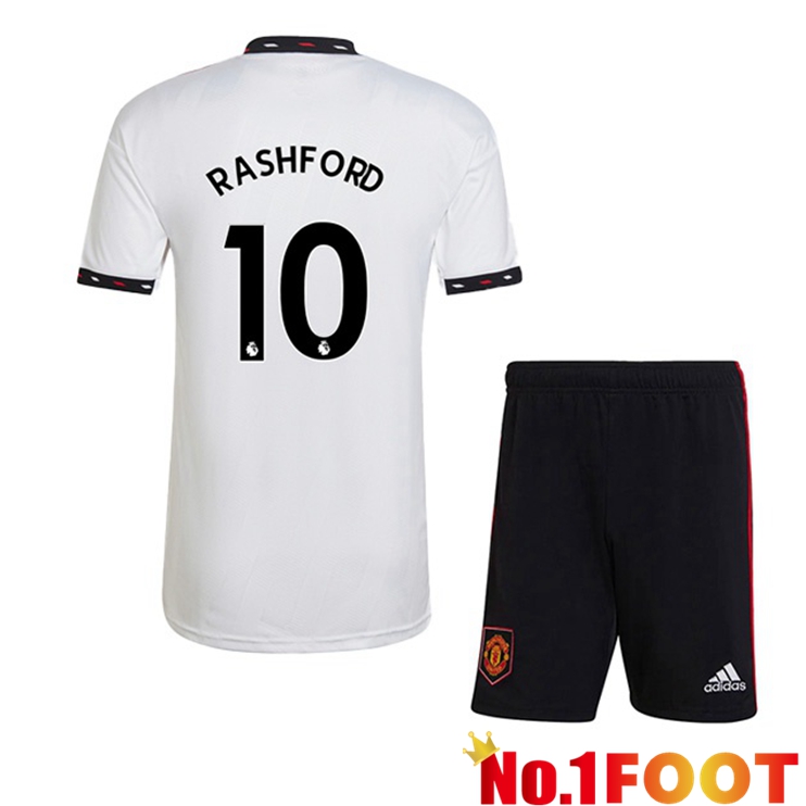 Manchester United (RASHFORD 10) Kids Soccer Jersey Away White 2022/2023