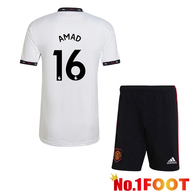 Manchester United (AMAD 16) Kids Soccer Jersey Away White 2022/2023