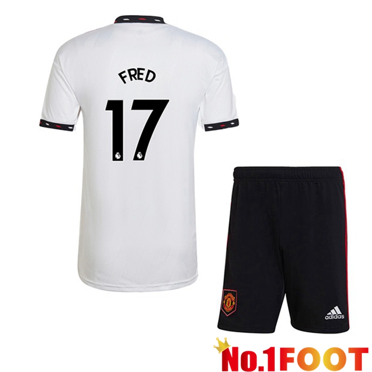 Manchester United (FRED 17) Kids Soccer Jersey Away White 2022/2023