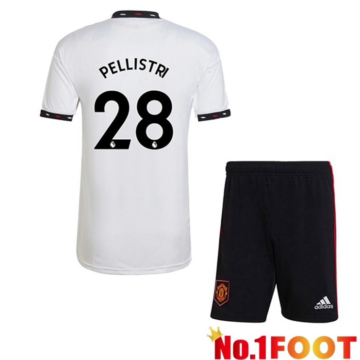 Manchester United (PELLISTRI 28) Kids Soccer Jersey Away White 2022/2023