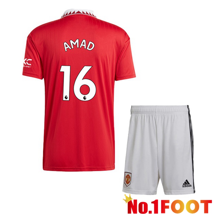 Manchester United (AMAD 16) Kids Soccer Jersey Home Red 2022/2023