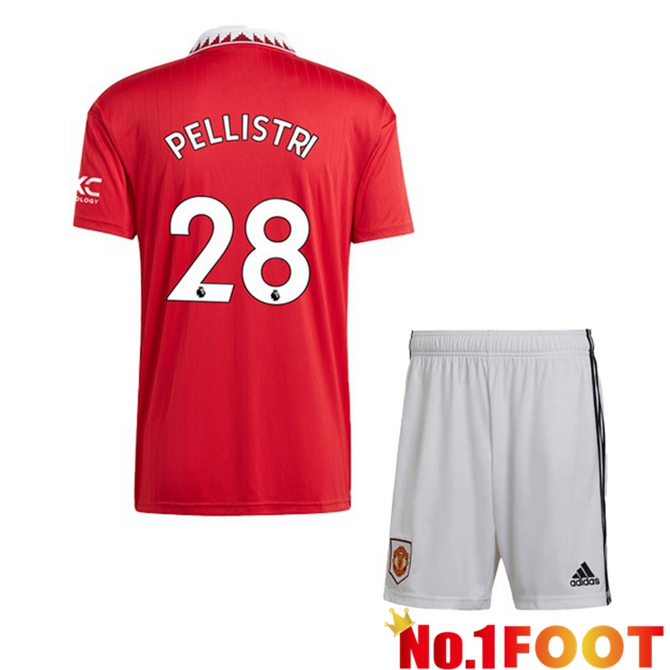 Manchester United (PELLISTRI 28) Kids Soccer Jersey Home Red 2022/2023