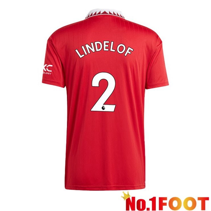 Manchester United (LINDELOF 2) Soccer Jersey Home Red 2022/2023