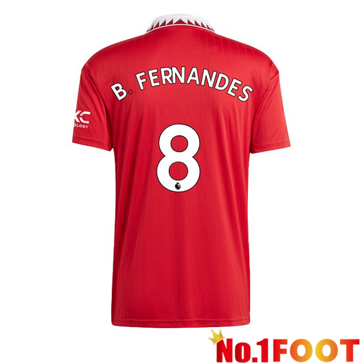 Manchester United (B. FERNANDES 8) Soccer Jersey Home Red 2022/2023