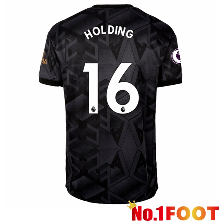 Arsenal (HOLDING 16) Soccer Jersey Away Black 2022/2023