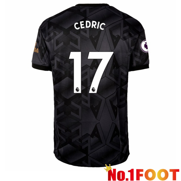 Arsenal (CEDRIC 17) Soccer Jersey Away Black 2022/2023