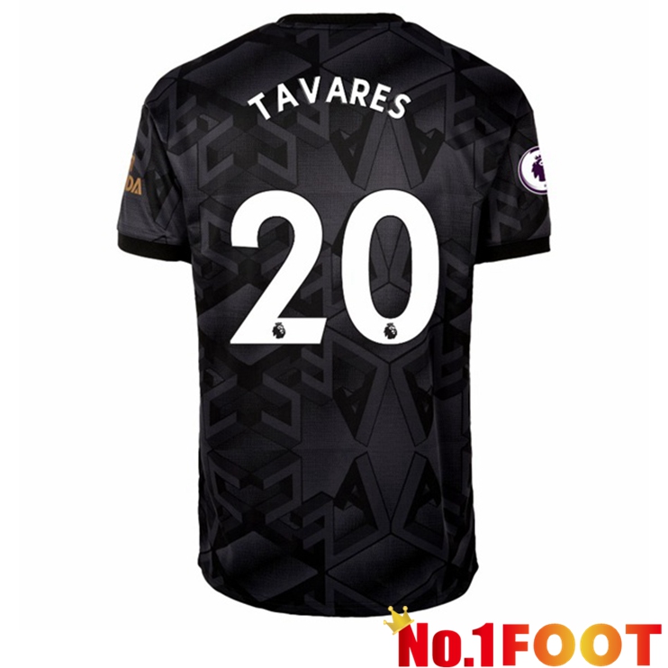 Arsenal (TAVARES 20) Soccer Jersey Away Black 2022/2023