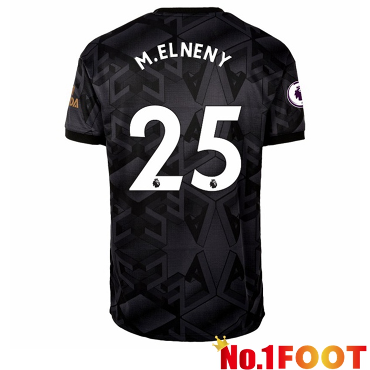 Arsenal (M.ELNENY 25) Soccer Jersey Away Black 2022/2023