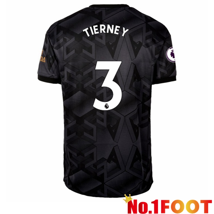 Arsenal (TIERNEY 3) Soccer Jersey Away Black 2022/2023