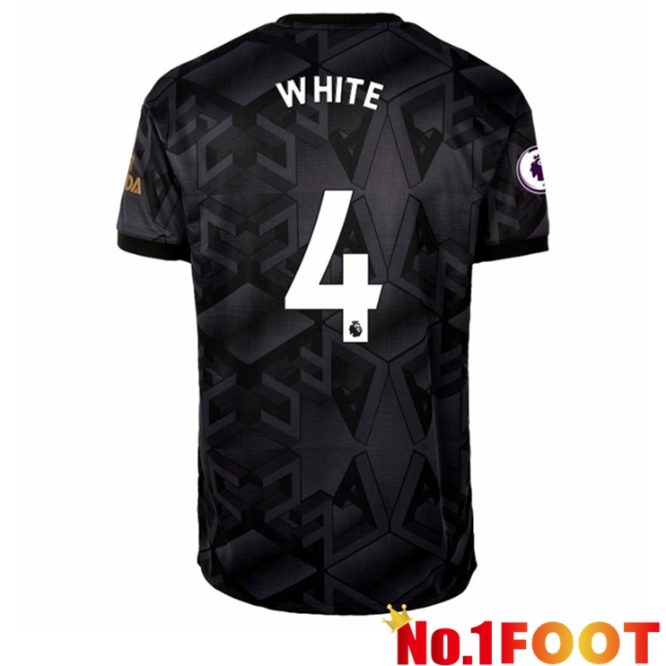 Arsenal (WHITE 4) Soccer Jersey Away Black 2022/2023