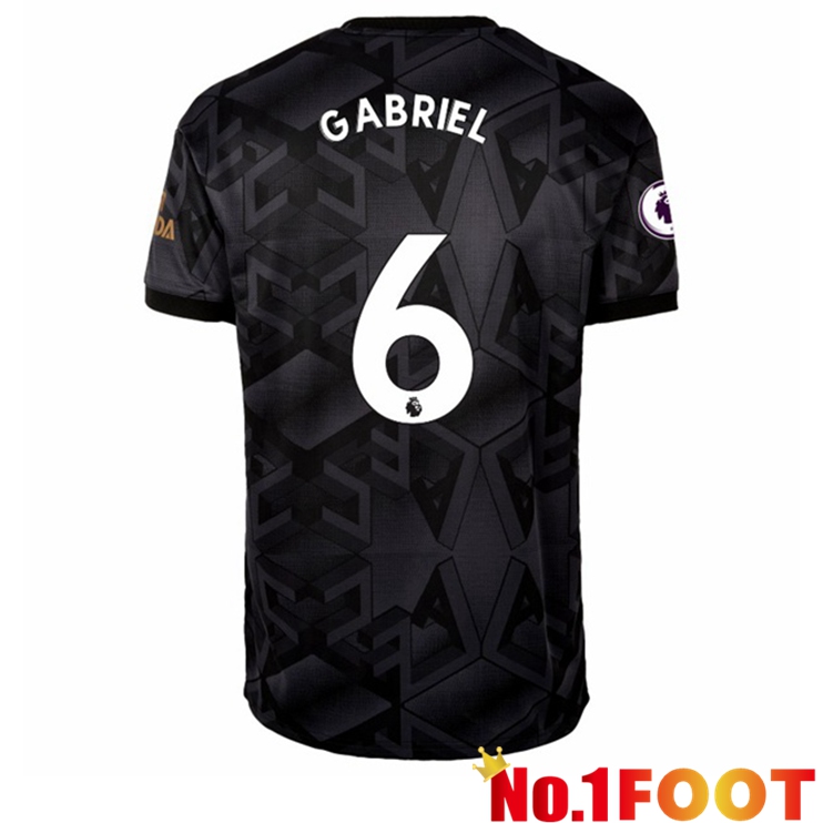 Arsenal (GABRIEL 6) Soccer Jersey Away Black 2022/2023