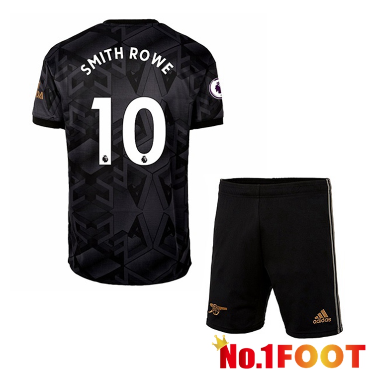 Arsenal (SMITH ROWE 10) Kids Soccer Jersey Away Black 2022/2023