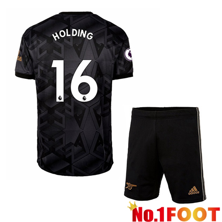 Arsenal (HOLDING 16) Kids Soccer Jersey Away Black 2022/2023