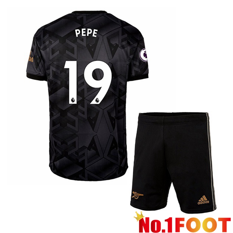 Arsenal (PEPE 19) Kids Soccer Jersey Away Black 2022/2023