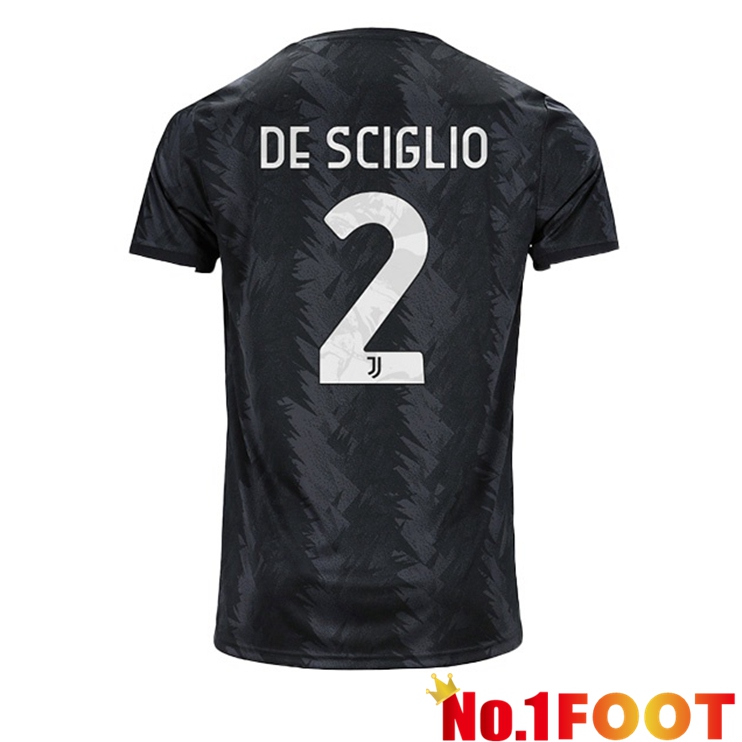 Juventus (DE SCIGLIO 2) Soccer Jersey Away Black 2022/2023