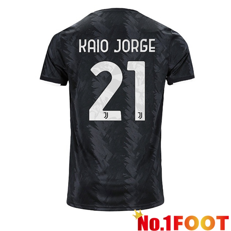 Juventus (KAIO JORGE 21) Soccer Jersey Away Black 2022/2023