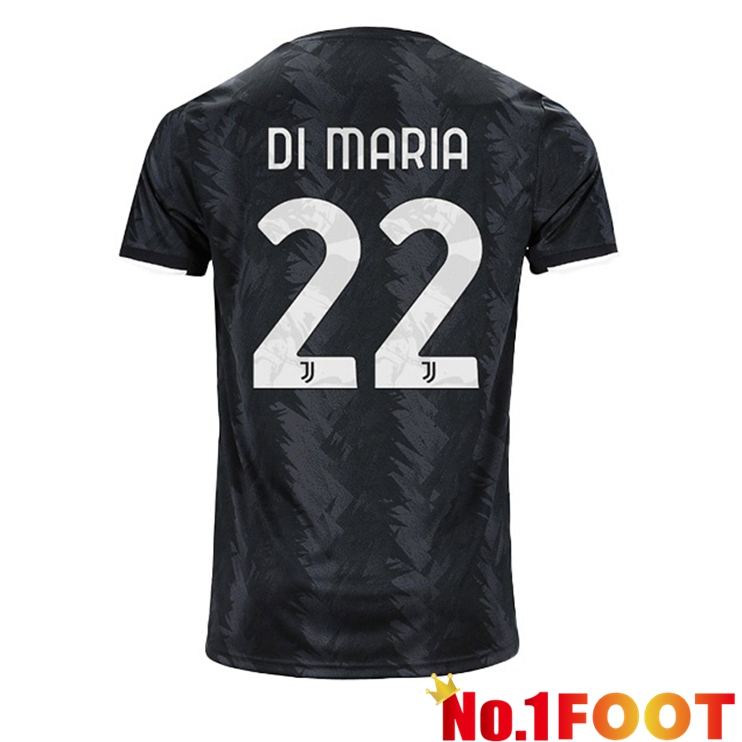 Juventus (DI MARIA 22) Soccer Jersey Away Black 2022/2023