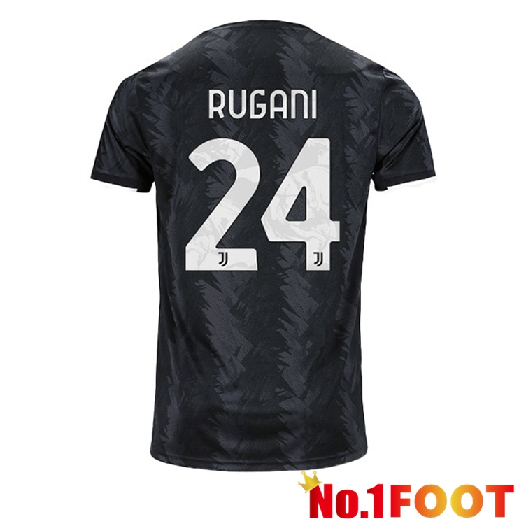 Juventus (RUGANI 24) Soccer Jersey Away Black 2022/2023