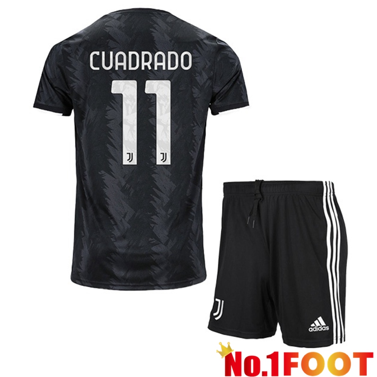 Juventus (CUADRADO 11) Kids Soccer Jersey Away Black 2022/2023