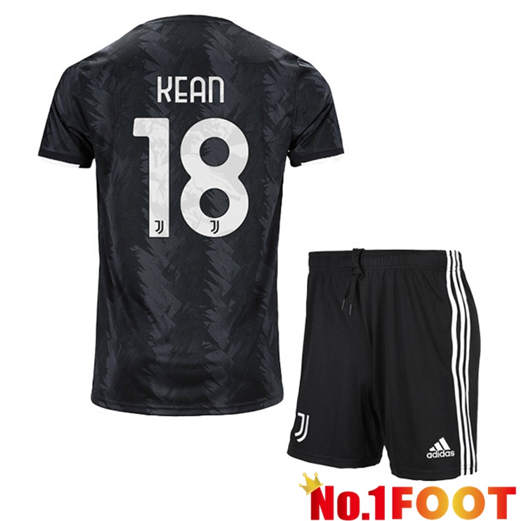 Juventus (KEAN 18) Kids Soccer Jersey Away Black 2022/2023