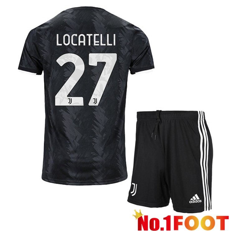 Juventus (LOCATELLI 27) Kids Soccer Jersey Away Black 2022/2023