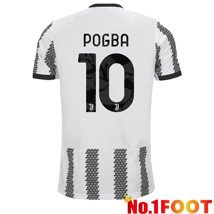 Juventus (POGBA 10) Soccer Jersey Home White Black 2022/2023