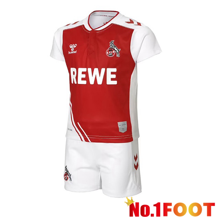 FC Koln Kids Soccer Jersey Home Red White 2022/2023