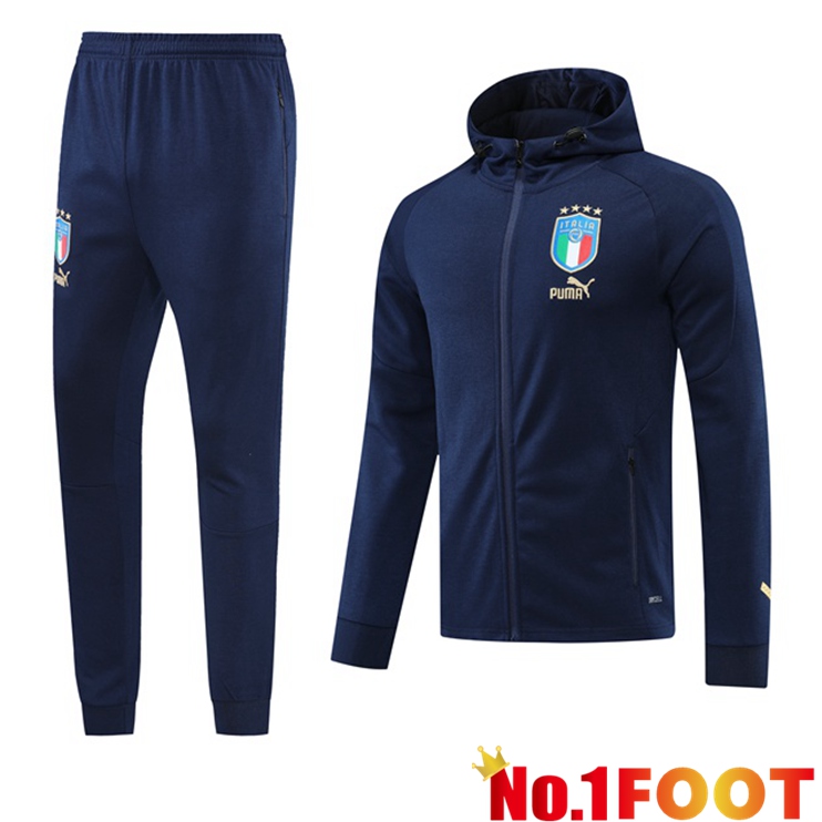 Italy Training Tracksuit Hoodie Royal Blue 2022/2023