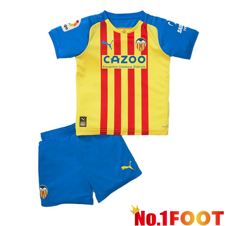 Valencia CF Kids Soccer Jersey Third Yellow 2022/2023