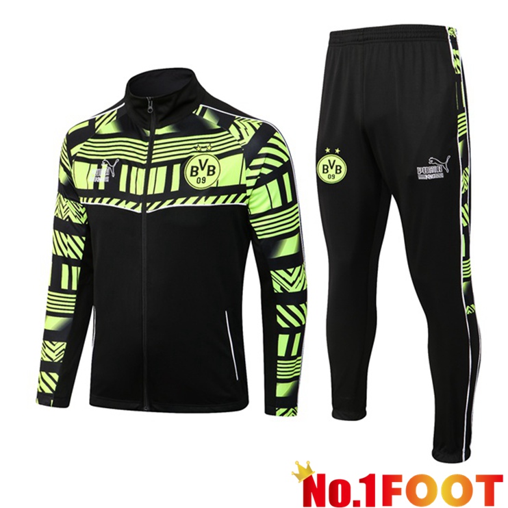 Dortmund BVB Training Jacket Suit Black Green 2022/2023