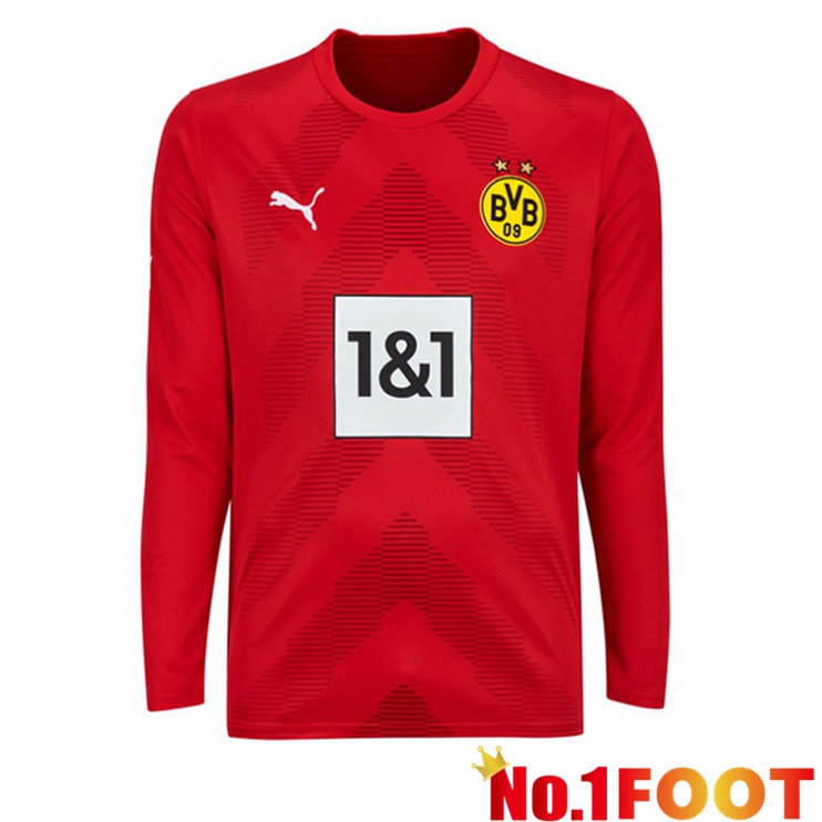 Dortmund BVB Goalkeeper Jersey Long Sleeve Red 2022/2023