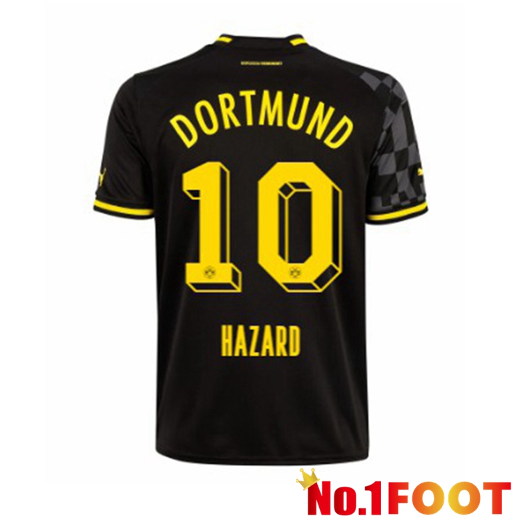 Dortmund BVB (Hazard 10) Soccer Jersey Away Black 2022/2023