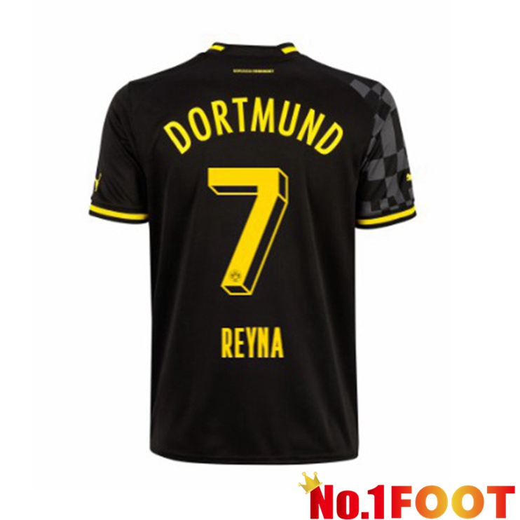 Dortmund BVB (Reyna 7) Soccer Jersey Away Black 2022/2023