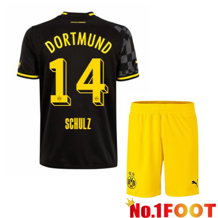 Dortmund BVB (Schulz 14) Kids Soccer Jersey Away Black 2022/2023