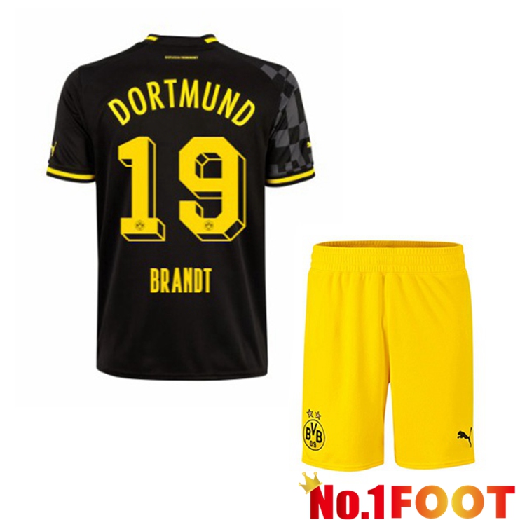 Dortmund BVB (Brandt 19) Kids Soccer Jersey Away Black 2022/2023