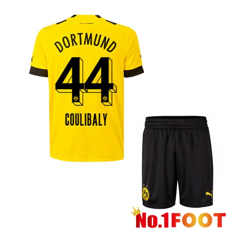 Dortmund BVB (Coulibaly 44) Kids Soccer Jersey Home Yellow 2022/2023