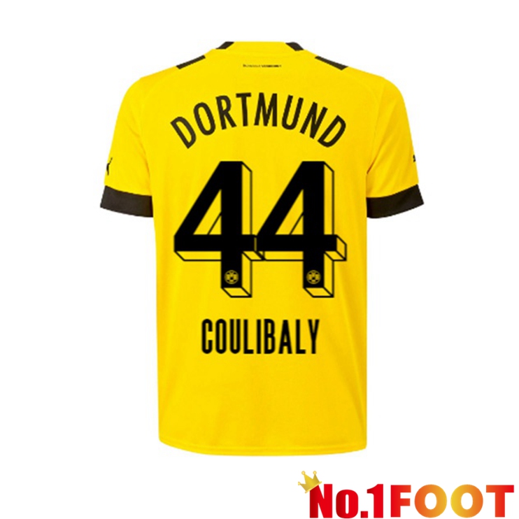 Dortmund BVB (Coulibaly 44) Soccer Jersey Home Yellow 2022/2023