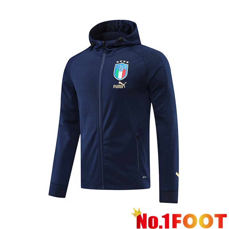 Italy Training Jacket Hoodie Royal Blue 2022/2023