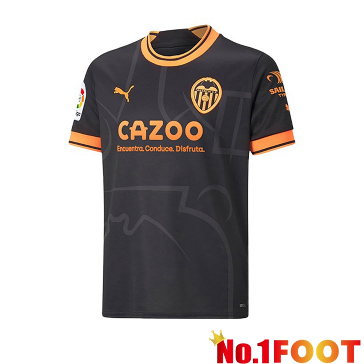 Valencia CF Soccer Jersey Away Black 2022/2023