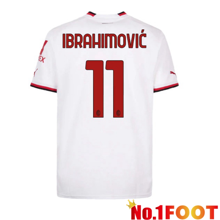 AC Milan (IBRAHIMOVIĆ 11) Soccer Jersey Away White 2022/2023